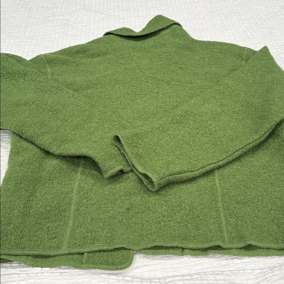 Lisa International Green Boiled Wool Jacket - Picture 2 of 4